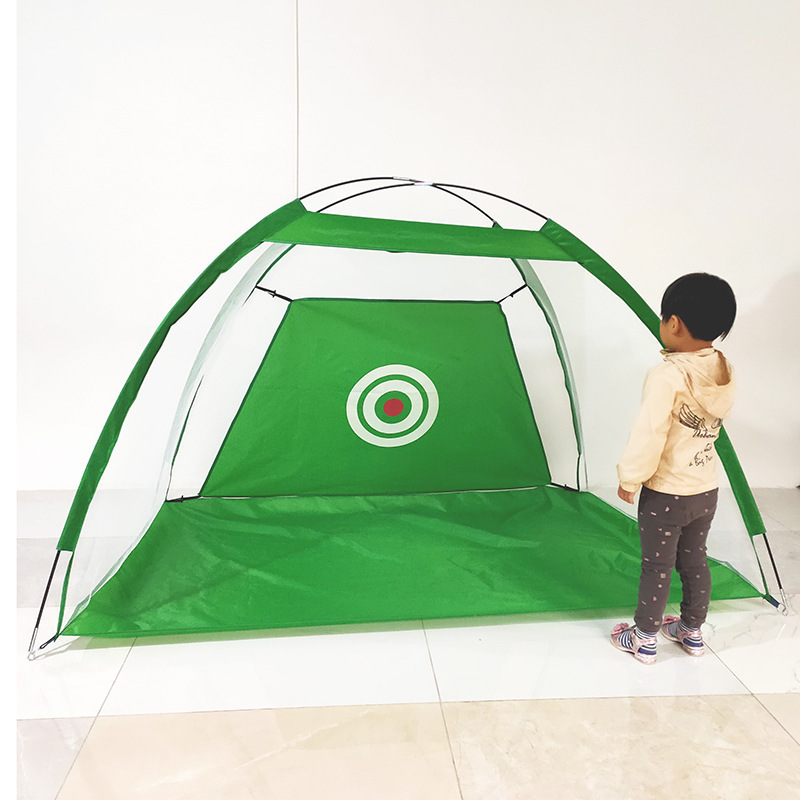 Indoor Outdoor Foldable Golf Practice Net Golf Hitting Cage Garden Grassland Practice Tent 1m /2m Golf Training Aids 201124