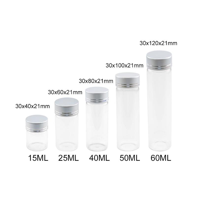 12Pcs Clear Glass Bottles Empty 15ml 25ml 40ml 50ml 60ml Process Tank Silver Tangent of Screw Plastic Cap Artistic Vials
12Pcs Clear Glass Bottles Empty 15ml 25ml 40ml 50ml 60ml Process Tank Silver Tangent of Screw Plastic Cap Artistic Vials