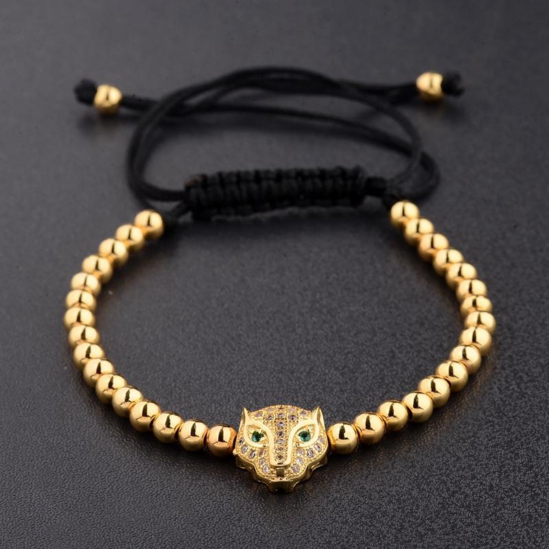 Classic Micro Pave CZ Leopard Head Charm Bracelets Homme Bileklik Men Handmade Copper Beads Adjustable Bracelet Jewelry Gift
Classic Micro Pave CZ Leopard Head Charm Bracelets Homme Bileklik Men Handmade Copper Beads Adjustable Bracelet Jewelry Gift