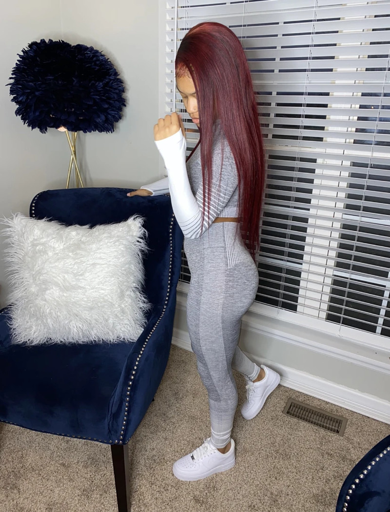 Women solid color outfits fall winter clothing tracksuits hoodies crop yoga two piece set casual plus size 2XL sweatsuits