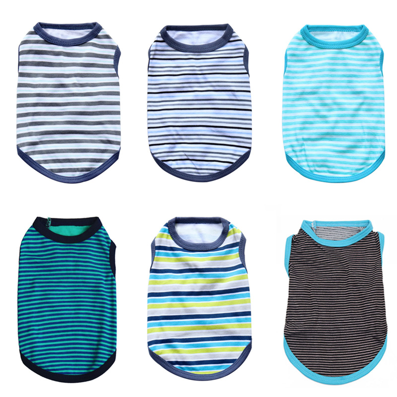 Summer Striped Dog Shirt Cotton Casual Pet Vest Comfortable Dog Costume Puppy T-Shirt Breathable Dog Clothes, Multi
Summer Striped Dog Shirt Cotton Casual Pet Vest Comfortable Dog Costume Puppy T-Shirt Breathable Dog Clothes, Multi