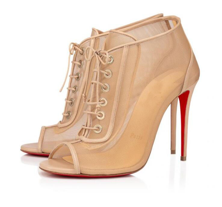 Elegant Summer Red Bottom Open Ondessa Women's High Heels Ankle Boots Mesh Nude Black Sexy Lady Booties Party Wedding Dress EU35-43
Elegant Summer Red Bottom Open Ondessa Women's High Heels Ankle Boots Mesh Nude Black Sexy Lady Booties Party Wedding Dress EU35-43