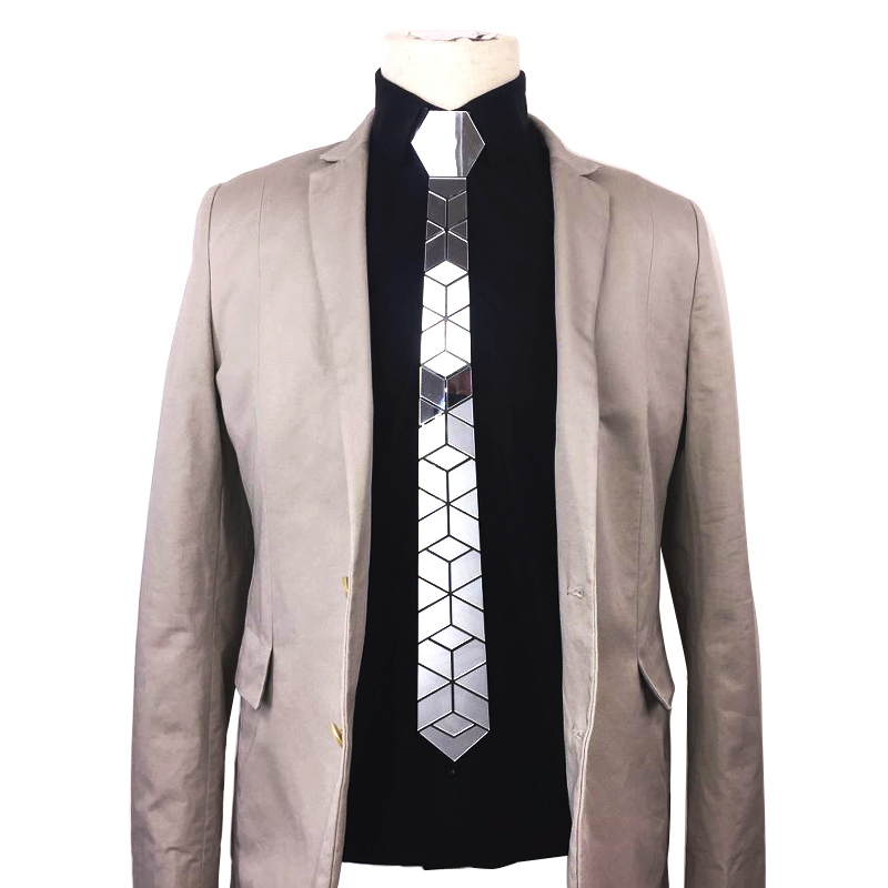 Mode thin mirror tie male wedding party attire night club accessory silver diamond acrylic plaid silk blazers outfit
Mode thin mirror tie male wedding party attire night club accessory silver diamond acrylic plaid silk blazers outfit