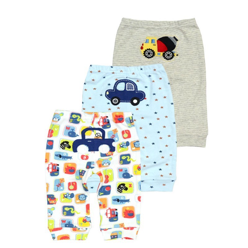 New 3pcs/lot cotton baby clothes harem toddler Pants baby girl trousers Mid Waist 3-24 months Newborn Unisex Baby Leggings 201128