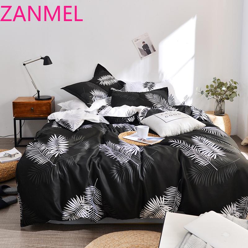 Bedding Set Double Bed Cover Flat Sheet Pillowcase Black and White Color Plant Queen Size Bed Linen Sets Single Beddings King, Aml-1905
Bedding Set Double Bed Cover Flat Sheet Pillowcase Black and White Color Plant Queen Size Bed Linen Sets Single Beddings King, Aml-1905