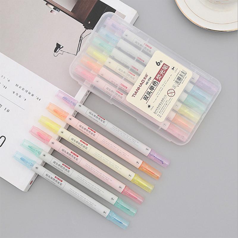 6-color boxed double-headed monochrome highlighter marker student creative mark flash pen color rough stroke key set1
6-color boxed double-headed monochrome highlighter marker student creative mark flash pen color rough stroke key set1