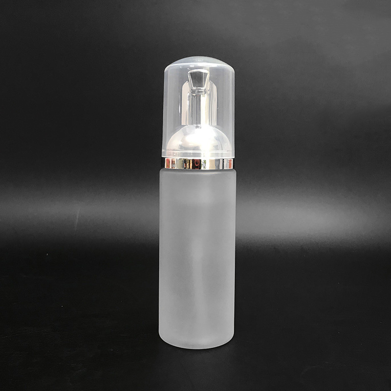 50ml Travel Foamer Bottles Frosted Plastic Foam Bottles with Gold/Silver Pump Hand Wash Soap Mousse Cream Dispenser Bubbling Bottle BPA Free