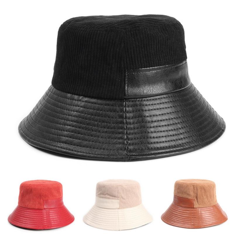 Autumn And Winter Female Bucket Hats Casual Style Corduroy PU Splicing Outdoor Fashion Shade Women Caps, Black
Autumn And Winter Female Bucket Hats Casual Style Corduroy PU Splicing Outdoor Fashion Shade Women Caps, Black