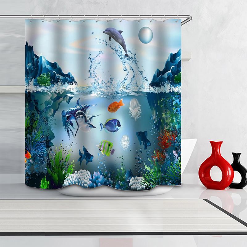 Dolphin 3D Digital Printing High Quality Bathroom Polyester Waterproof Shower Curtain 12 Hook Bathroom Gadgets Partition curtain1
Dolphin 3D Digital Printing High Quality Bathroom Polyester Waterproof Shower Curtain 12 Hook Bathroom Gadgets Partition curtain1