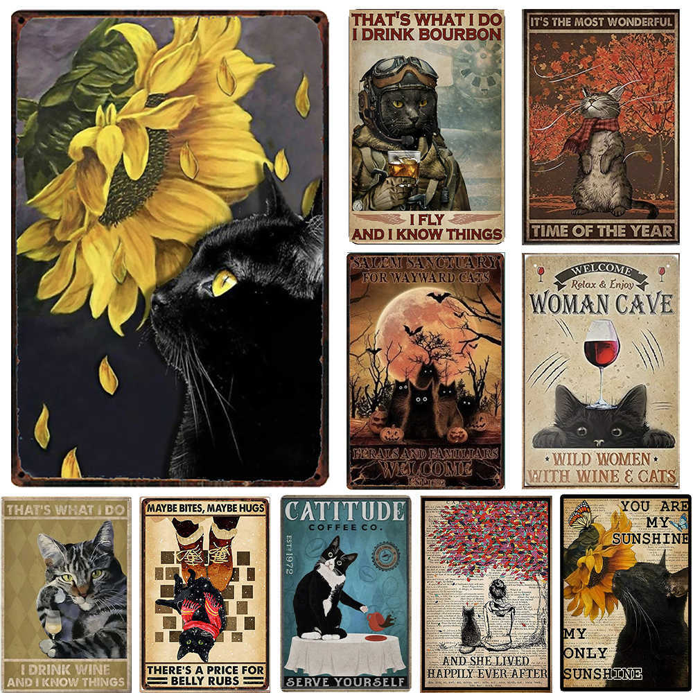 Cute Cat Metal Sign Vintage Decoration, God Love Cats, Sunflower And Painting, Wall Decor For Home Toilet Pet Shop
Cute Cat Metal Sign Vintage Decoration, God Love Cats, Sunflower And Painting, Wall Decor For Home Toilet Pet Shop