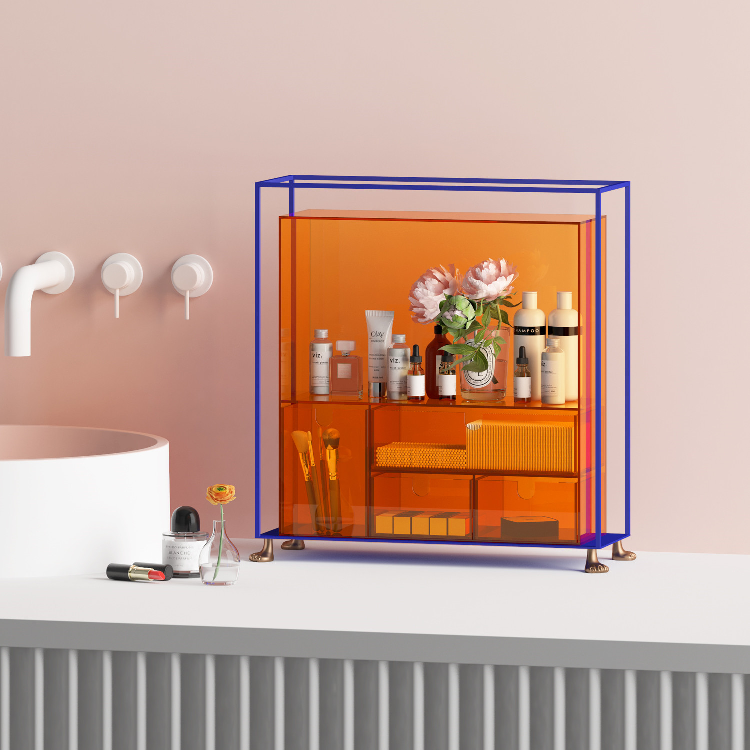 Acrylic desktop cosmetic storage box dressing table drawer type multi-layer shelf dustproof
Acrylic desktop cosmetic storage box dressing table drawer type multi-layer shelf dustproof