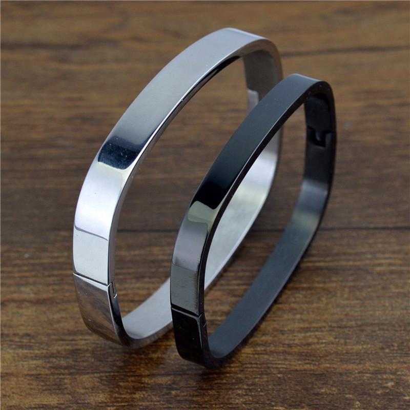 High Polish Square Shape Couple Bracelets for Women Men Gifts Fashion Black Color Stainless Steel Bangles Inspirational Jewelry
High Polish Square Shape Couple Bracelets for Women Men Gifts Fashion Black Color Stainless Steel Bangles Inspirational Jewelry