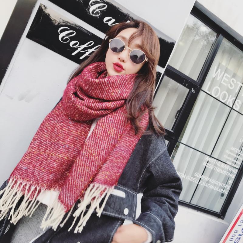 Autumn and Winter Scarf women's thick medium length solid color bib with tassel like cashmere shawl
Autumn and Winter Scarf women's thick medium length solid color bib with tassel like cashmere shawl