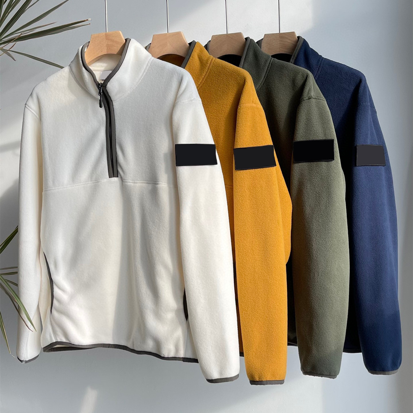Mens Jackets Half zip collar polar fleece jacket fleece top Casual Outerwear men's sports sweatshirt thickened Fashion Hooded Button ba, Black;brown
Mens Jackets Half zip collar polar fleece jacket fleece top Casual Outerwear men's sports sweatshirt thickened Fashion Hooded Button ba, Black;brown