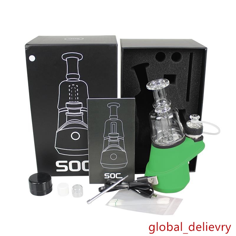 SOC Enail Kit Wax Vaporizer Waxx Atomizer 3pcs Ceramic Quartz Carbon Bowl 2800mAh TC Vape Mod Glass Bong Dabber, Random colors
SOC Enail Kit Wax Vaporizer Waxx Atomizer 3pcs Ceramic Quartz Carbon Bowl 2800mAh TC Vape Mod Glass Bong Dabber, Random colors