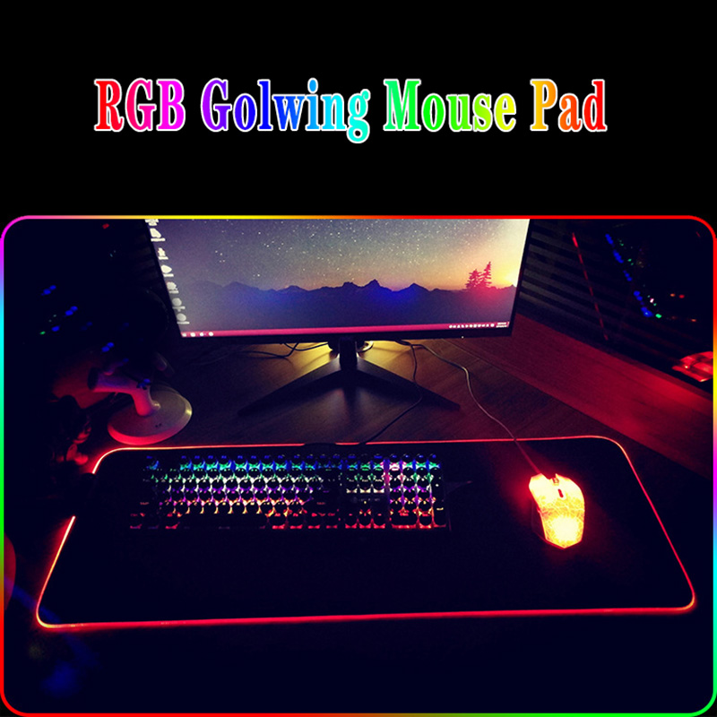 Gaming Mouse Pad RGB LED Glowing Colorful Large Gamer Mousepad Keyboard Pad Non-Slip Desk Mice Mat 7 Colors for PC Laptop
Gaming Mouse Pad RGB LED Glowing Colorful Large Gamer Mousepad Keyboard Pad Non-Slip Desk Mice Mat 7 Colors for PC Laptop