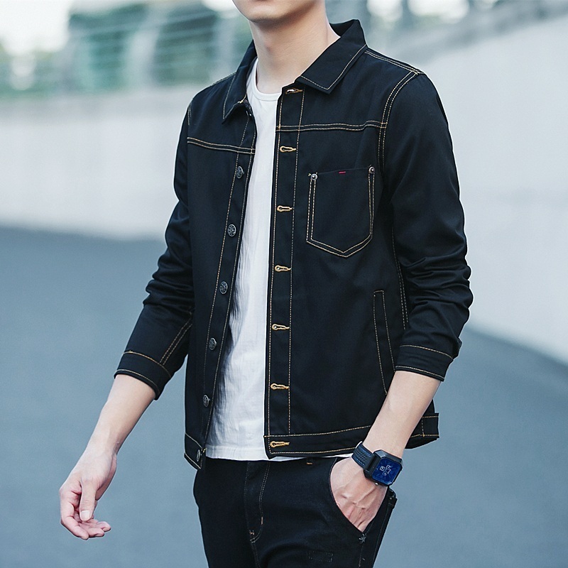 Denim Jacket Men Basic jackets Casual Slim Solid Lightweight Bomber Jacket Men Windbreaker Outwear Male Coat Freeshipping 201106