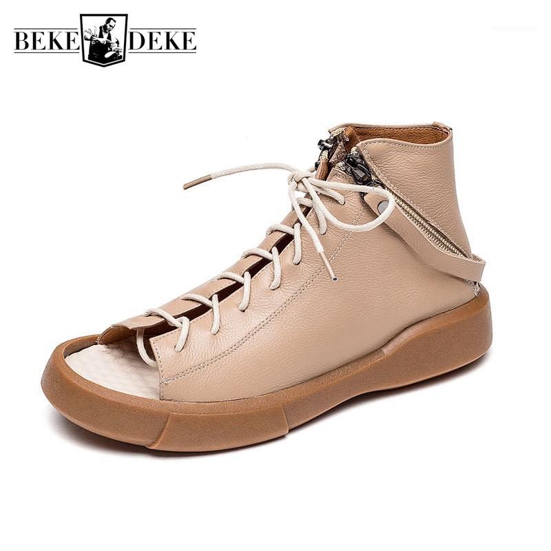 Summer New Women High Top Peep Toe Lace Up Sandals Flats Shoes Ladies Casual Genuine Leather Sandals Footwear Vintage Gladiator1
Summer New Women High Top Peep Toe Lace Up Sandals Flats Shoes Ladies Casual Genuine Leather Sandals Footwear Vintage Gladiator1