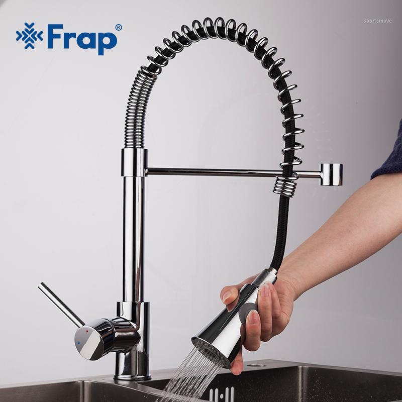 Frap Spring Kitchen faucet Swivel Spout Single Handle Tap Pull out Spray Sink Chrome With Push Button Pull Down Faucets F44521
Frap Spring Kitchen faucet Swivel Spout Single Handle Tap Pull out Spray Sink Chrome With Push Button Pull Down Faucets F44521