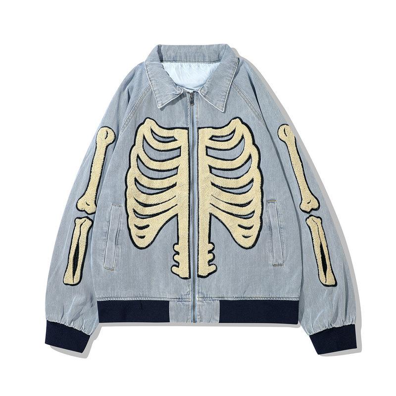 Men's Jackets Denim Baseball Jacket Men Hip Hop Furry Skeleton Bone Embroidery Varsity Mens Vintage Oversized Streetwear Coats Unisex, Black;brown
Men's Jackets Denim Baseball Jacket Men Hip Hop Furry Skeleton Bone Embroidery Varsity Mens Vintage Oversized Streetwear Coats Unisex, Black;brown