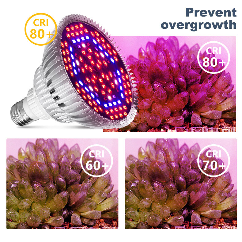 Discount LED Grow Light Full Spectrum 30W/50W/80W E27 LED Growing Bulb for Indoor Hydroponics Flowers Plants LED Growth Lamp Fast delivery