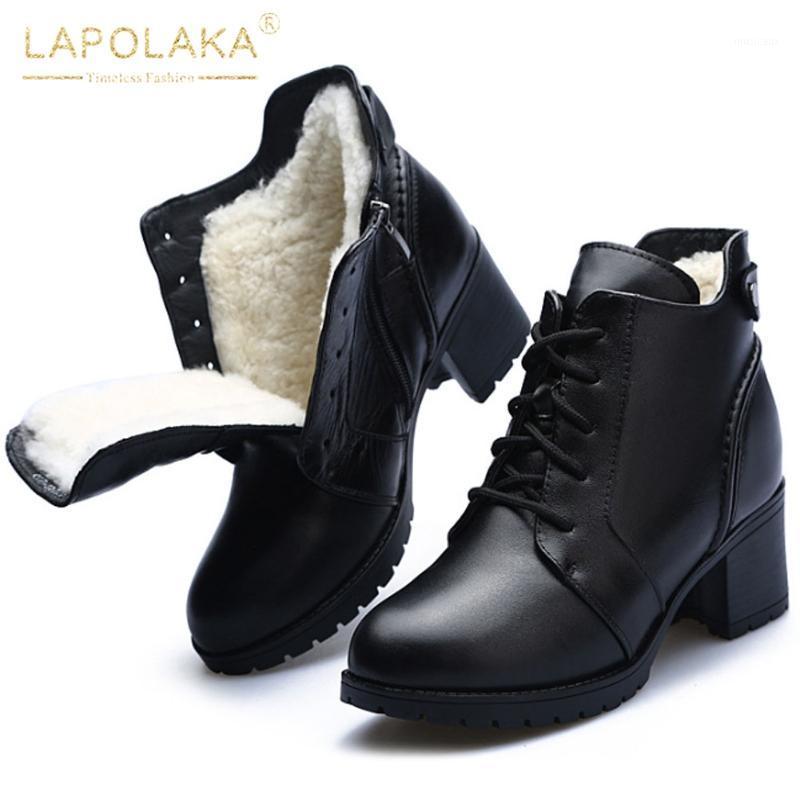 Lapolaka 2020 New Fashion Add Fur Warm Winter Boots Woman Shoes Thick Heels Lace Up Platform Comfortable Shoes Ladies Boots1, Black
Lapolaka 2020 New Fashion Add Fur Warm Winter Boots Woman Shoes Thick Heels Lace Up Platform Comfortable Shoes Ladies Boots1, Black