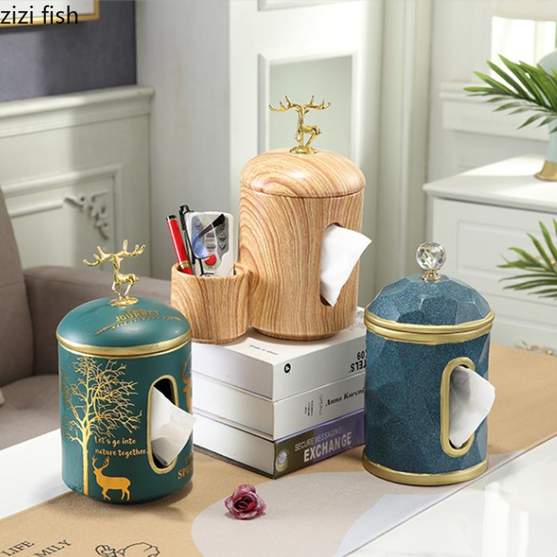 Ceramic Tissue Box Storage Tank Multifunction Storage Tube Tissue Box Deer Decorative Cover Decoration Paper Towel Tube
Ceramic Tissue Box Storage Tank Multifunction Storage Tube Tissue Box Deer Decorative Cover Decoration Paper Towel Tube