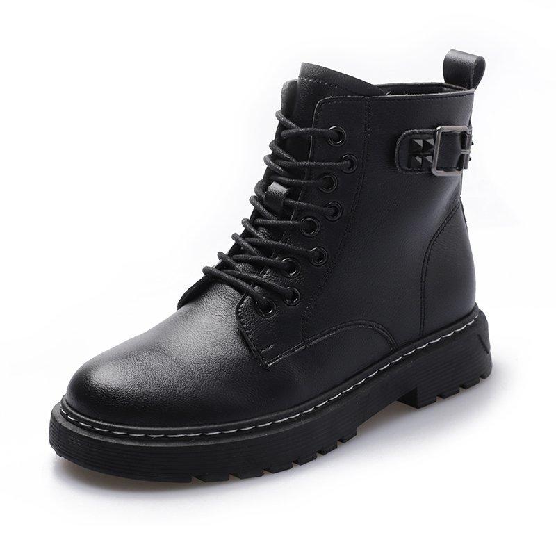 2020 Ankle Boots Winter Ankle Boots Female Black Pu Leather Womens Locomotive Casual Work Shoes Female Boats
2020 Ankle Boots Winter Ankle Boots Female Black Pu Leather Womens Locomotive Casual Work Shoes Female Boats