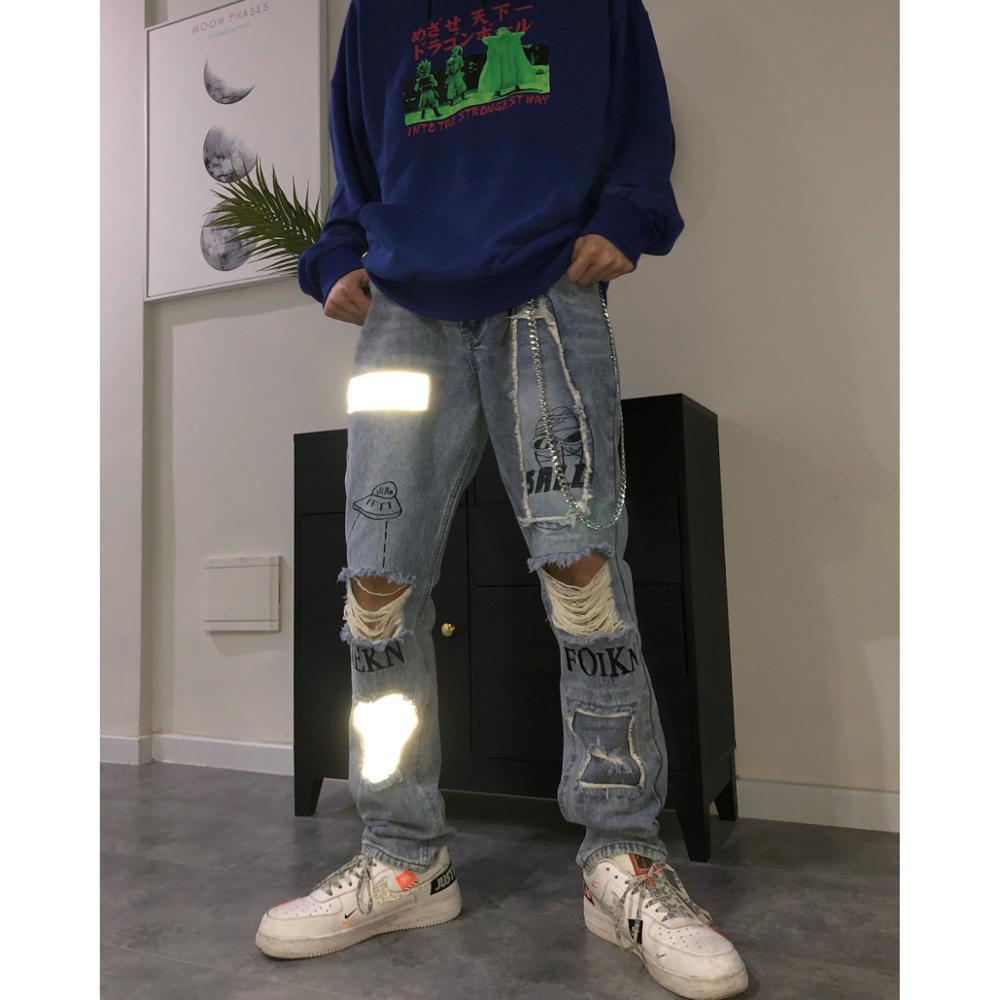 2021 New Spring Summer Broken Pattern Embroidered Alien Men Fashion Loose Jeans XFXI, Blue
2021 New Spring Summer Broken Pattern Embroidered Alien Men Fashion Loose Jeans XFXI, Blue