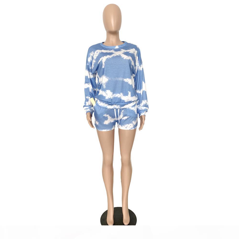 Tie Dye Print Tracksuits Womens Two Piece Shorts Set Stripe Printed Cotton Long Sleeve Top Sweatpant Outfits Pink Yellow Blue Fedex Dhl
Tie Dye Print Tracksuits Womens Two Piece Shorts Set Stripe Printed Cotton Long Sleeve Top Sweatpant Outfits Pink Yellow Blue Fedex Dhl