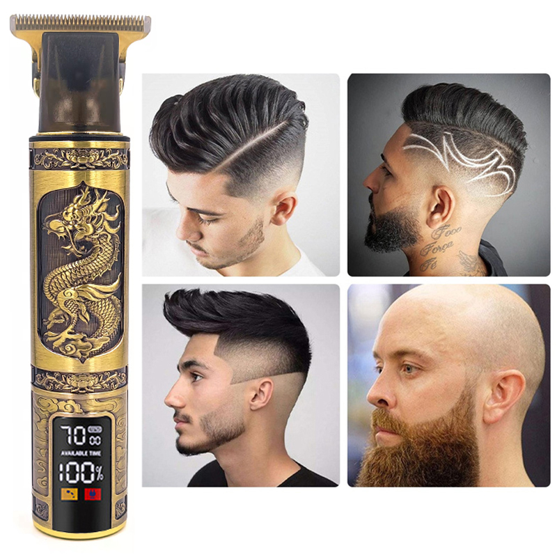 Men's Shaver Electric Trimmer for Men Electric Razor Cordless Beard Trimmer Fast Charging LCD Display Clipper Shaving Machine 5 220211