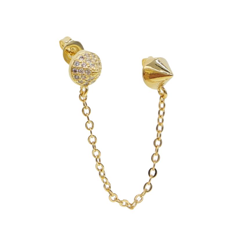 1 piece Double 2 piercing micro pave cubic zirconia cz tassel link chain European women charm earring fashion jewelry 2021
1 piece Double 2 piercing micro pave cubic zirconia cz tassel link chain European women charm earring fashion jewelry 2021