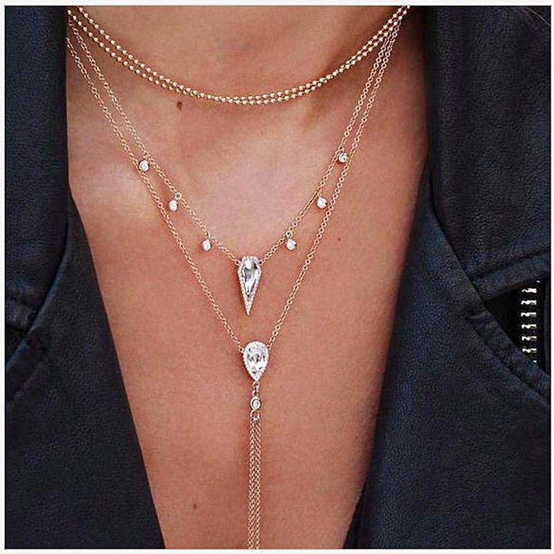 KISSWIFE Vintage Multilayer Drop Crystal Necklace Geometric Round Lady Fashion Gold Necklace Party Gift Best Friend Jewelry
KISSWIFE Vintage Multilayer Drop Crystal Necklace Geometric Round Lady Fashion Gold Necklace Party Gift Best Friend Jewelry