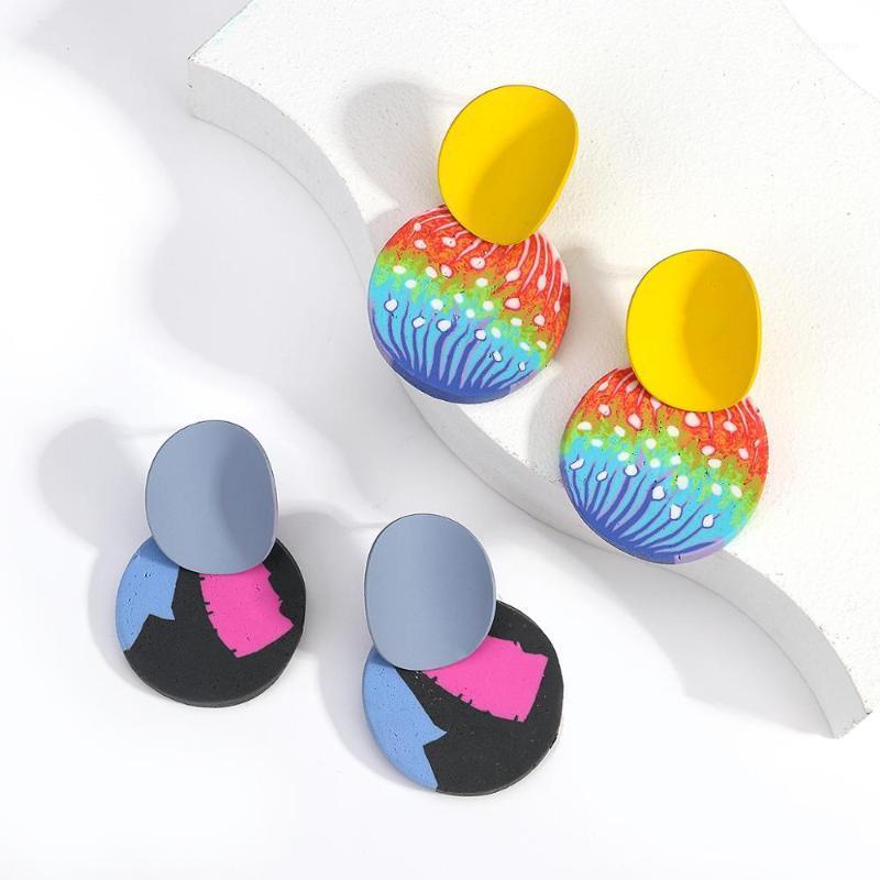 AENSOA Multicolor Geometric Irregular Polymer Clay Round Drop Earrings for Women Statement Earrings Brincos Female 2020 Korean1
AENSOA Multicolor Geometric Irregular Polymer Clay Round Drop Earrings for Women Statement Earrings Brincos Female 2020 Korean1