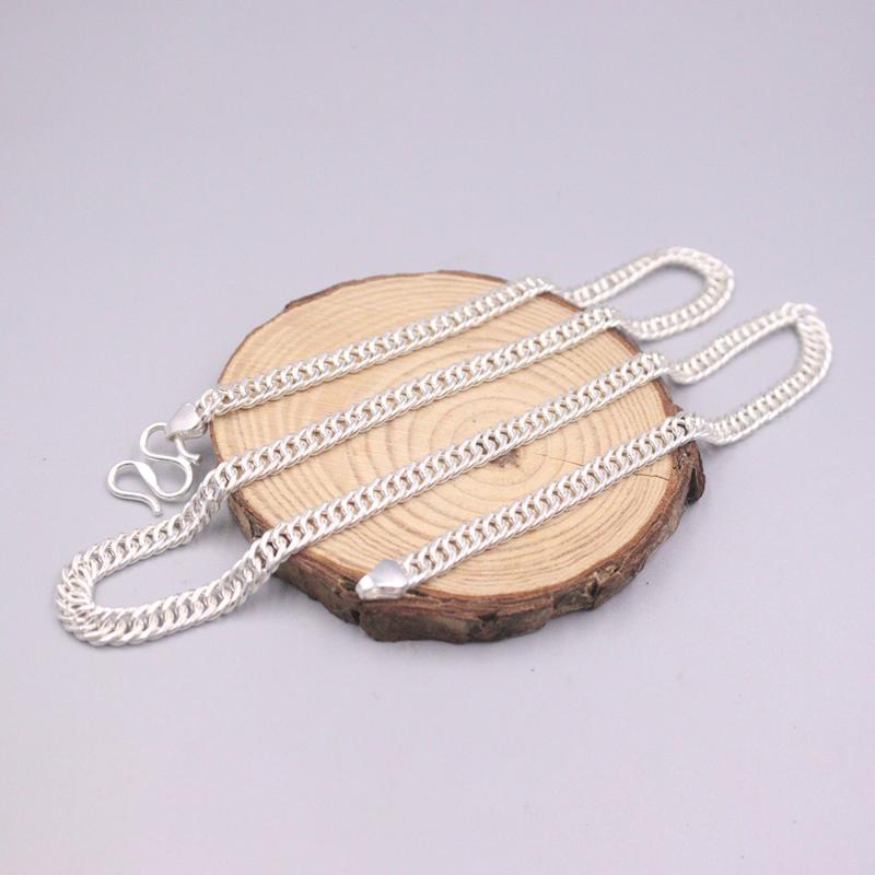 Chains Real 999 Fine Silver Necklace 6mm Curb Link Chain 21.6inch 55cm Stamped S999 Classic Design
Chains Real 999 Fine Silver Necklace 6mm Curb Link Chain 21.6inch 55cm Stamped S999 Classic Design