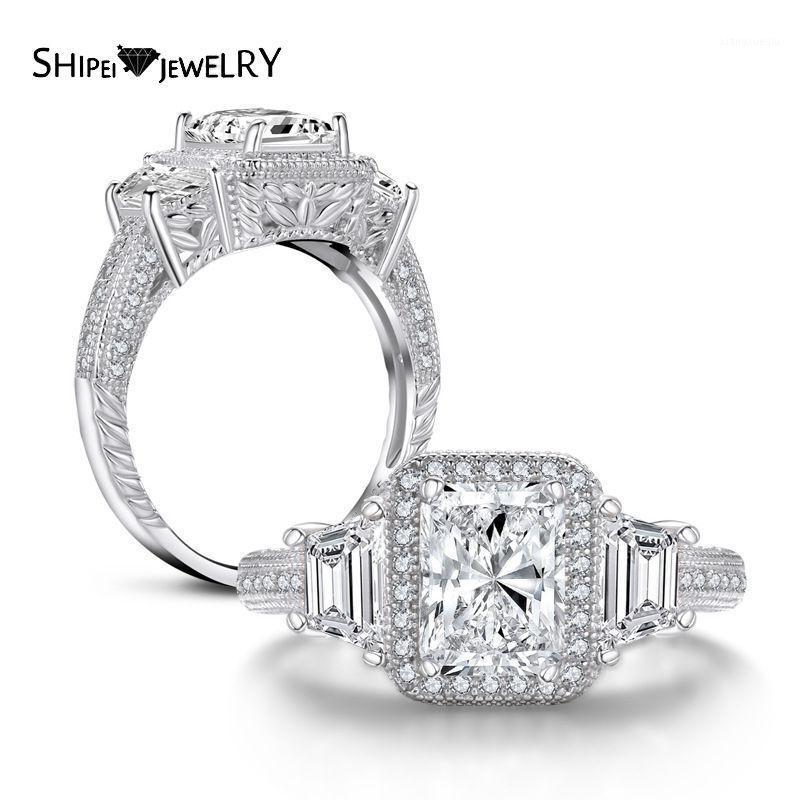 Cluster Rings Shipei 100% 925 Sterling Silver Created Moissanite Gemstone Wedding Engagement Fine Jewelry Classic Luxury Ring For Women, Golden;silver 
Cluster Rings Shipei 100% 925 Sterling Silver Created Moissanite Gemstone Wedding Engagement Fine Jewelry Classic Luxury Ring For Women, Golden;silver