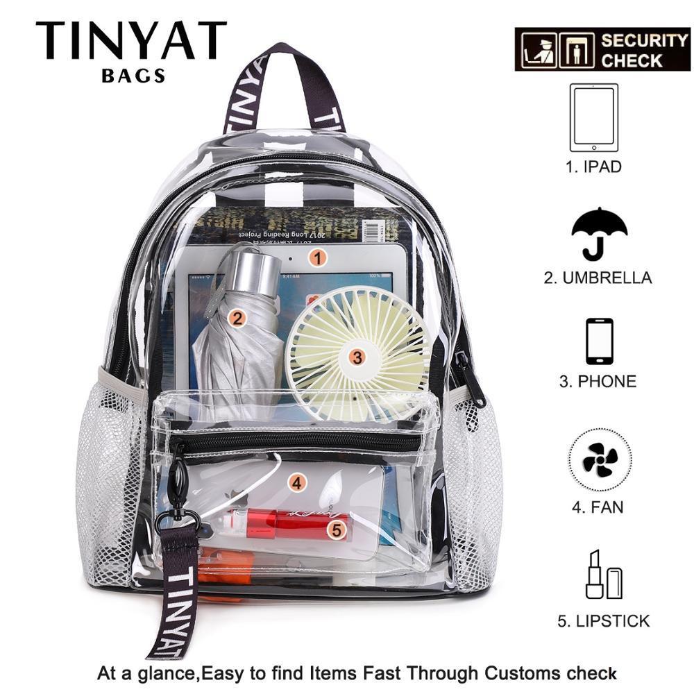 TINYAT Clear PVC Women Transparent Swim Solid Travel School Backpack Bag for Teenage Girls Mochila Children Q1113
TINYAT Clear PVC Women Transparent Swim Solid Travel School Backpack Bag for Teenage Girls Mochila Children Q1113