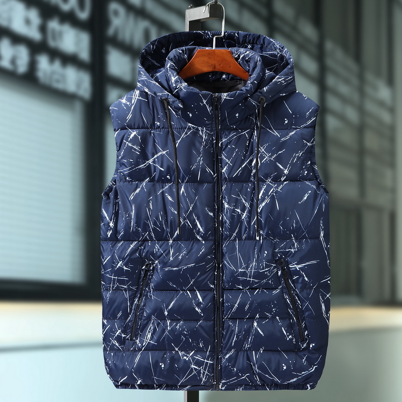 Plus Large Size 10XL Men Winter Vest Hat Detachable Waistcoat Warm Thicken Sleeveless Jacket Unloading Parka Coat for Men Unisex 201216
