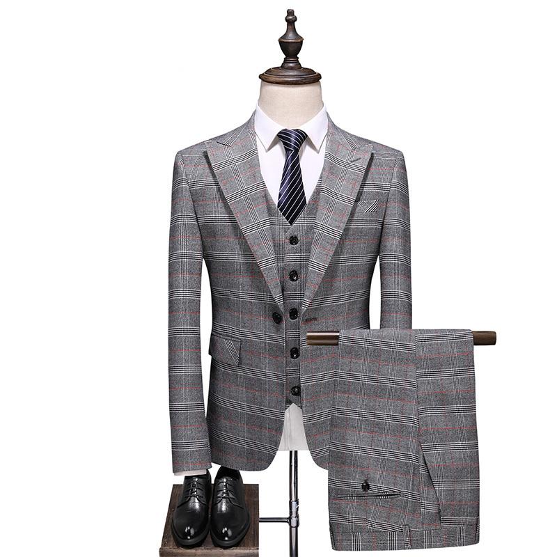 Jacket + Vest + Pants ) Boutique Fashion Mens Plaid Casual Business Suit High-end Social Formal Suit 3 Pcs Set Groom Wedding, 6720
Jacket + Vest + Pants ) Boutique Fashion Mens Plaid Casual Business Suit High-end Social Formal Suit 3 Pcs Set Groom Wedding, 6720