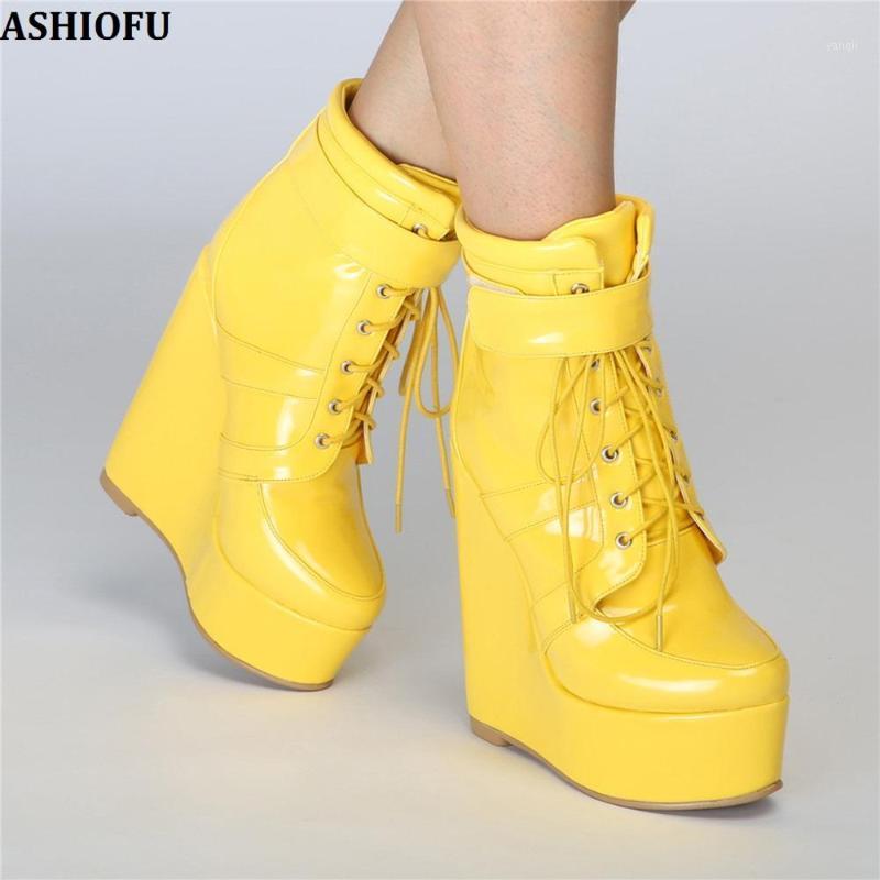 ASHIOFU New Handmade Womens Wadge Heel Boots Shoelace Lace-up Ankle Boots Party Prom Club Fashion Evening Short Shoes1, As pic
ASHIOFU New Handmade Womens Wadge Heel Boots Shoelace Lace-up Ankle Boots Party Prom Club Fashion Evening Short Shoes1, As pic