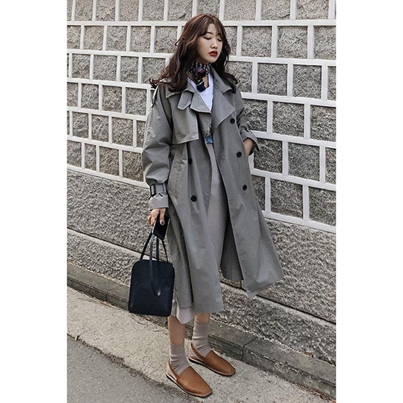 Women' Long Coat 2020 New Fashion Long-Sleeved Double-Breasted Lace-up Windbreaker Spring Autumn Loose Casual Jacket A244, Khaki
Women' Long Coat 2020 New Fashion Long-Sleeved Double-Breasted Lace-up Windbreaker Spring Autumn Loose Casual Jacket A244, Khaki
