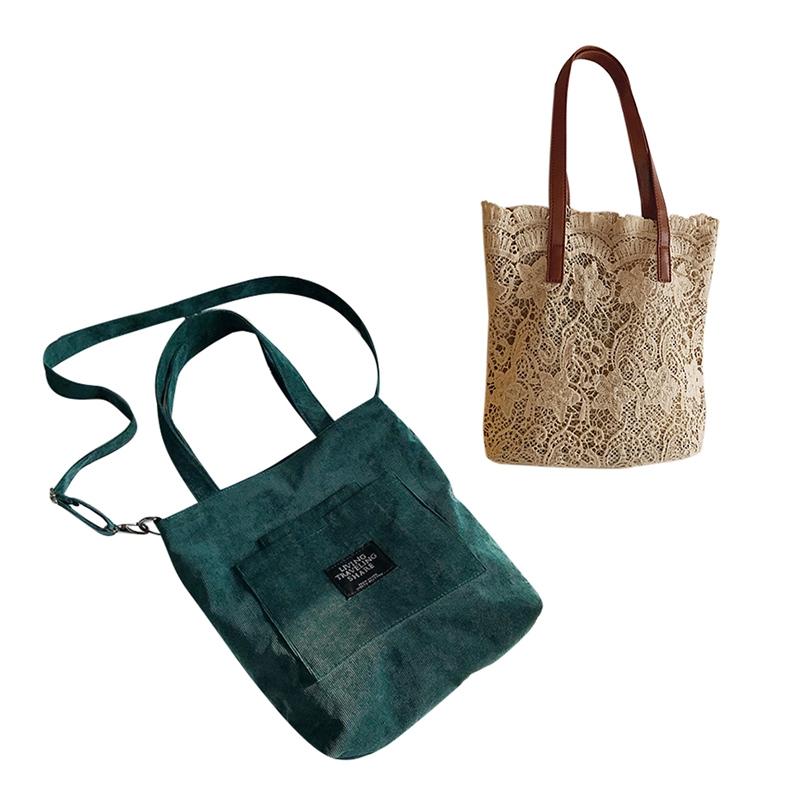 ASDS-2 Pcs Bag: 1 Pcs Corduroy Canvas Tote Green & 1 Lace Shoulder Bag Handbag Tote Bag Khaki, Photo color
ASDS-2 Pcs Bag: 1 Pcs Corduroy Canvas Tote Green & 1 Lace Shoulder Bag Handbag Tote Bag Khaki, Photo color