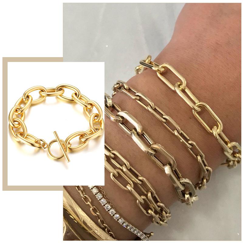 Link, Chain Punk Rock Thick Bracelets For Women, 5/8.5/12mm Wide, Minimalist Street Geometric Lock Charm Wristband Jewelry
Link, Chain Punk Rock Thick Bracelets For Women, 5/8.5/12mm Wide, Minimalist Street Geometric Lock Charm Wristband Jewelry