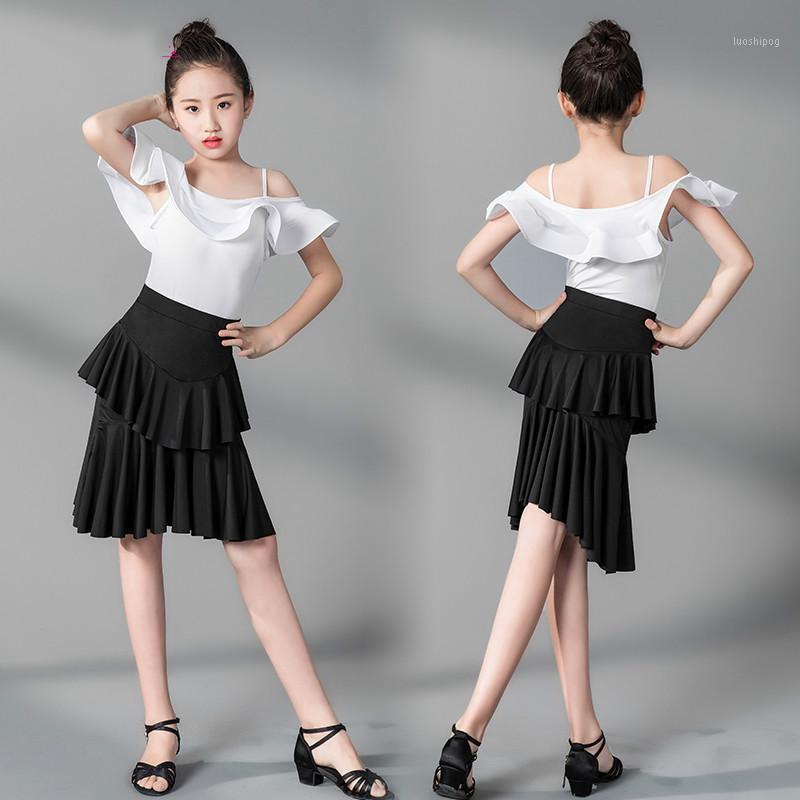 Stage Wear Latin Dance Costumes For Children Girls Samba Chacha Dancing Clothes Modern Professional Competition Dress Tops + Skirt1, White
Stage Wear Latin Dance Costumes For Children Girls Samba Chacha Dancing Clothes Modern Professional Competition Dress Tops + Skirt1, White