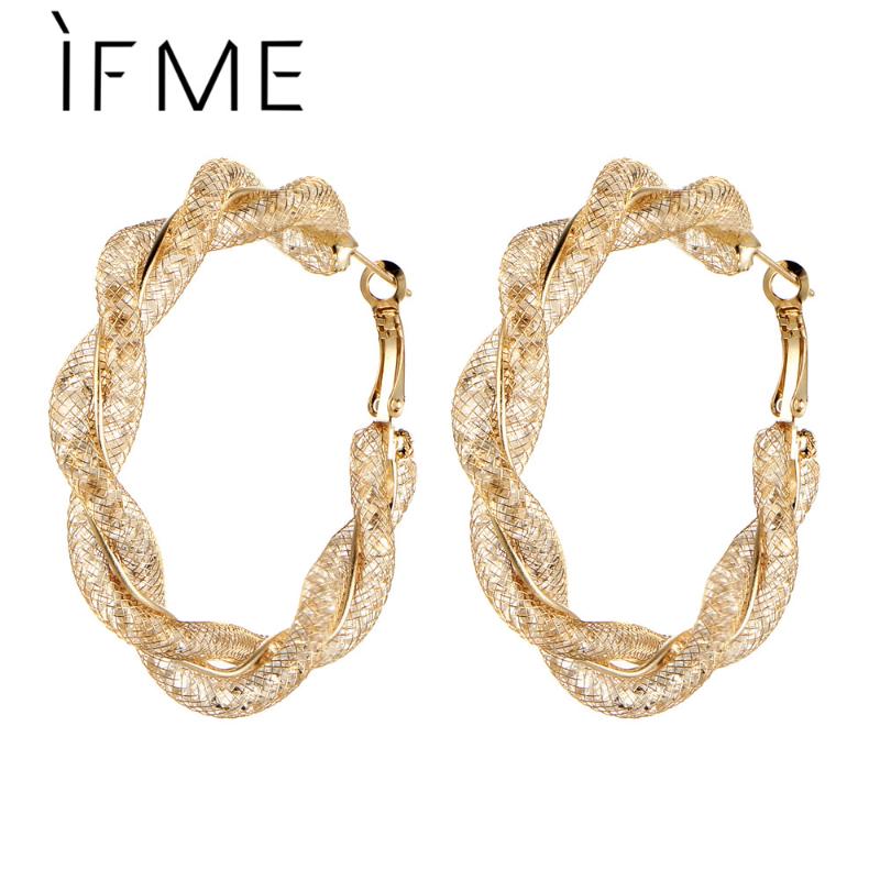 IF ME Fashion New Design Big Circle Full Crystal Hoop Earrings For Women Gold Color Twist Statement Geometry Piercing Bijoux New
IF ME Fashion New Design Big Circle Full Crystal Hoop Earrings For Women Gold Color Twist Statement Geometry Piercing Bijoux New
