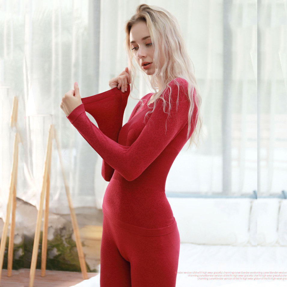 Thermal Underwear set Woman winter clothing Warm suit Long sleeve top Warm pants winter leggings Thermo underwear undershirt 201027