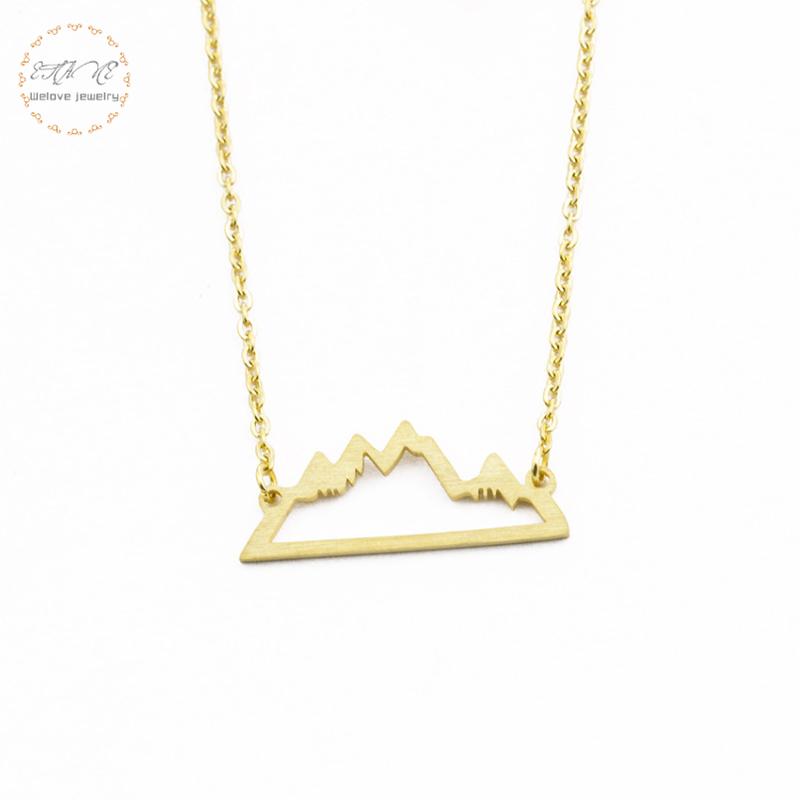Gold Color Minimalist Nature Snow Mountain Pendant Necklace for Women Party Gift Link Chain Statement Top Adventure Jewelry
Gold Color Minimalist Nature Snow Mountain Pendant Necklace for Women Party Gift Link Chain Statement Top Adventure Jewelry