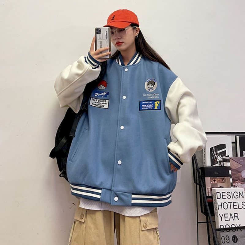 New Spring Baseball Uniform Jacket Women Coat 2021 Korean Top Loose Hong Kong Style Stitching Student Jackets Tops Womens Clothing Jvfc, Blue
New Spring Baseball Uniform Jacket Women Coat 2021 Korean Top Loose Hong Kong Style Stitching Student Jackets Tops Womens Clothing Jvfc, Blue