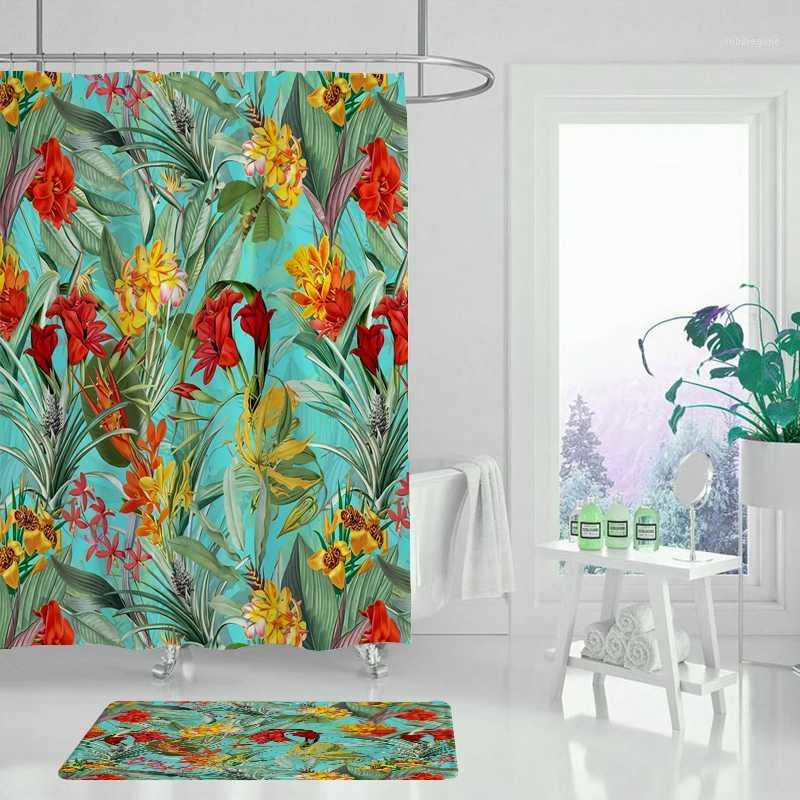 Durable waterproof printing flower shower curtain bathroom partition curtain gray, blue1
Durable waterproof printing flower shower curtain bathroom partition curtain gray, blue1