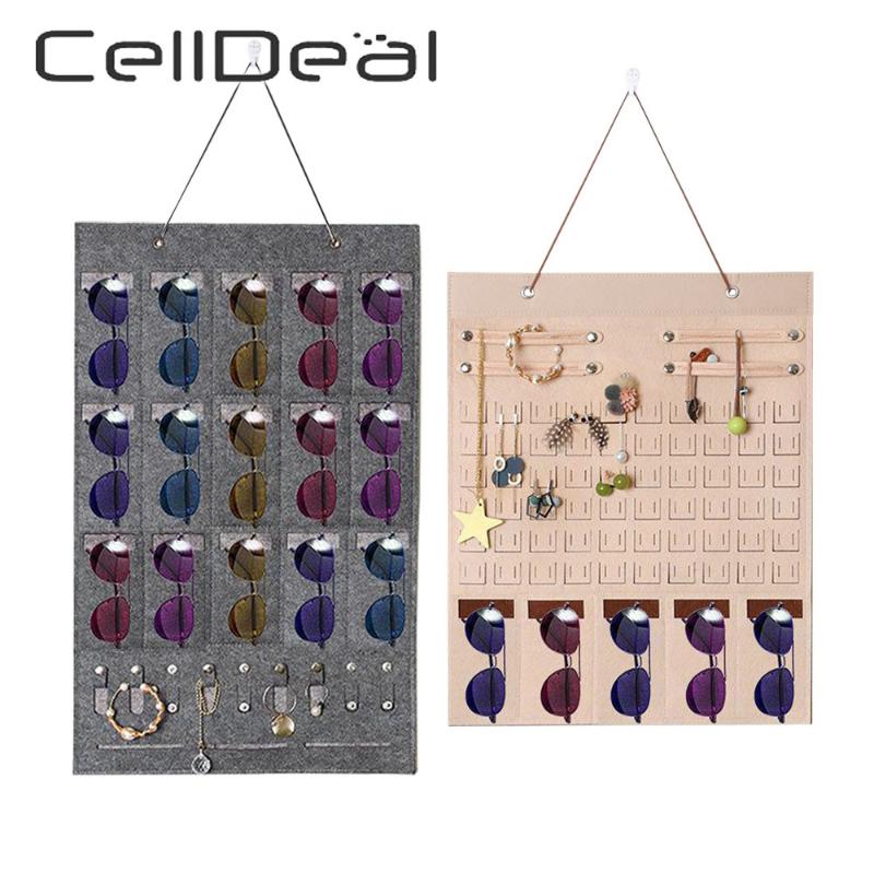 Felt Hanging Glasses Storage Bag Wall Mount Pocket Sunglasses Rack Jewelry Holder Ornaments Pouch Organizer Display Bags, Type2
Felt Hanging Glasses Storage Bag Wall Mount Pocket Sunglasses Rack Jewelry Holder Ornaments Pouch Organizer Display Bags, Type2